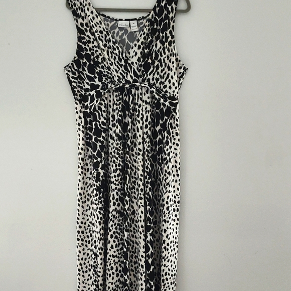 Kim Rogers Dresses & Skirts - Kim Rogers Maxi Dress Petite XLP Leopard Animal Print Casual Summer Sexy Flowy